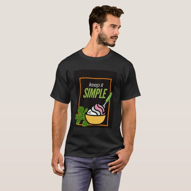 "Simple" Men's Basic T-Shirt (Front Full)