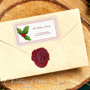 Simple Merry Christmas Address Label