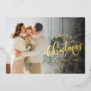 Simple Merry Christmas Calligraphy Script Photo
