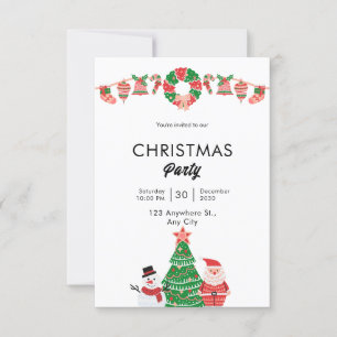 Simple Merry Christmas Invitation
