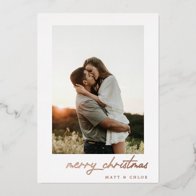 Simple Merry Christmas Photo (Front)