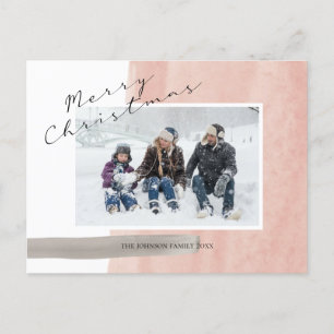 Simple Merry Christmas Photo Holiday Postcard