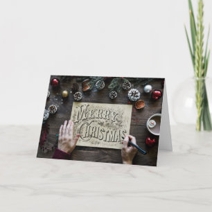 Simple Merry Christmas Thank You Card