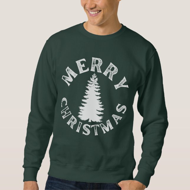 SIMPLE MERRY CHRISTMAS TREE SWEATSHIRT (Front)