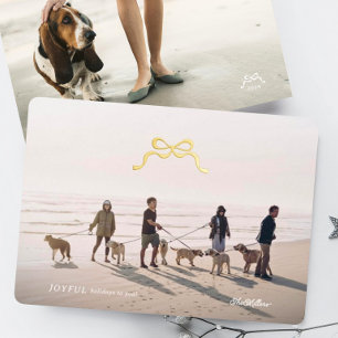 simple merry minimalist photo gold christmas bow