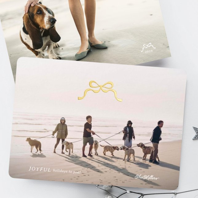 simple merry minimalist photo gold christmas bow  (Creator Uploaded)