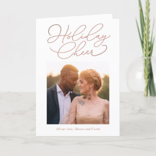 Simple Message EDITABLE COLOR Holiday Photo Card