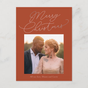 Simple Message EDITABLE COLOR Holiday Postcard