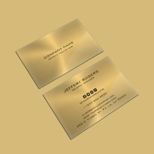 Simple metallic gold texture business card