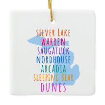Simple Michigan Sleeping Bears Dunes Ornament