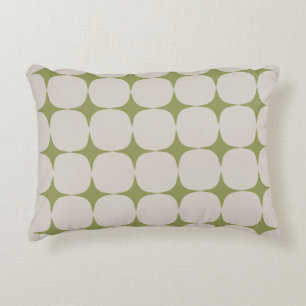 Simple Mid Century Modern Sage Green Pattern Decorative Cushion