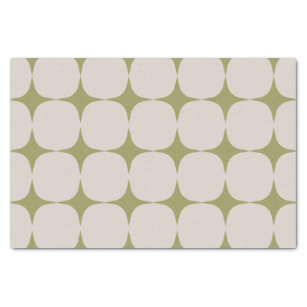 Simple Mid Century Modern Sage Green Pattern  Tissue Paper