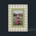 Simple Mid Century Modern Sage Green Photo Holiday Card<br><div class="desc">Simple Mid Century Modern Sage Green Photo Holiday Card</div>