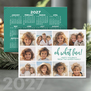 Simple Minimal - 10 Photo - Zen Arch 2027 Calendar Holiday Card