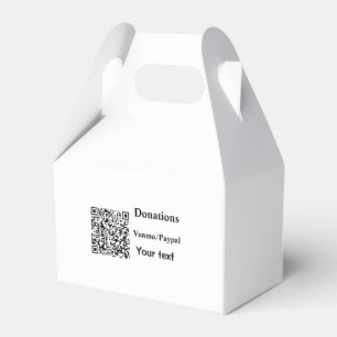 Simple minimal add barcode donations venmo paypal  favour box