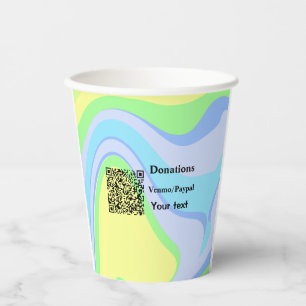 Simple minimal add barcode donations venmo paypal paper cups