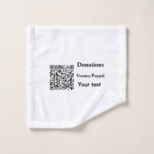 Simple minimal add barcode donations venmo paypal  wash cloth