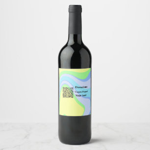 Simple minimal add barcode donations venmo paypal wine label