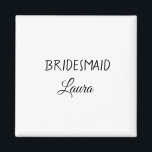 Simple minimal add name bridesmaid  gift year     magnet<br><div class="desc">design</div>