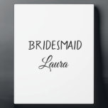 Simple minimal add name bridesmaid  gift year      plaque<br><div class="desc">design</div>