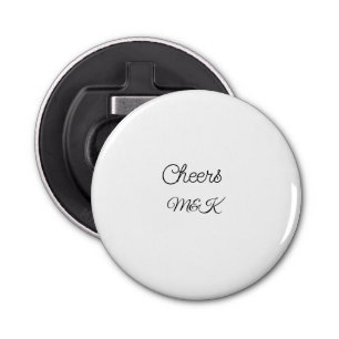 Simple minimal add name cheers couple name custom  bottle opener