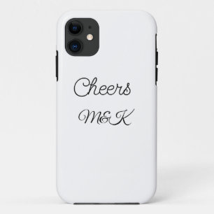 Simple minimal add name cheers couple name custom  Case-Mate iPhone case