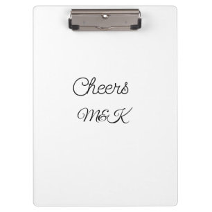 Simple minimal add name cheers couple name custom clipboard