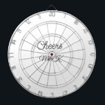 Simple minimal add name cheers couple name custom  dartboard<br><div class="desc">design</div>