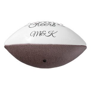 Simple minimal add name cheers couple name custom football
