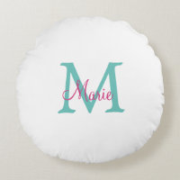 simple minimal add name monogram green pink blue t