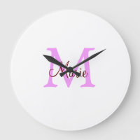 simple minimal add name monogram pink red