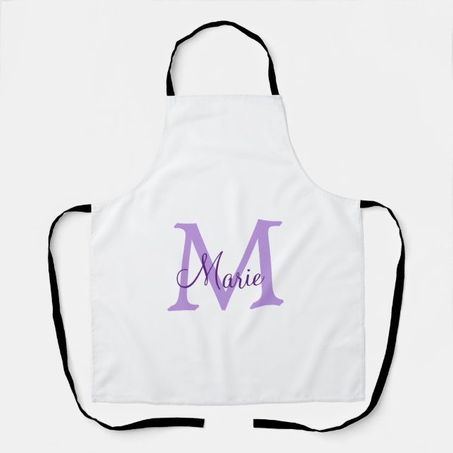 simple minimal add name monogram pink red   throw  apron (Front)