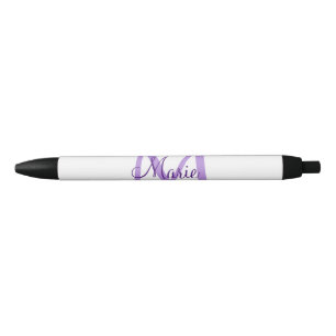 simple minimal add name monogram pink red throw black ink pen