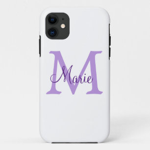 simple minimal add name monogram pink red throw Case-Mate iPhone case