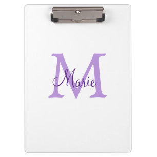 simple minimal add name monogram pink red throw clipboard