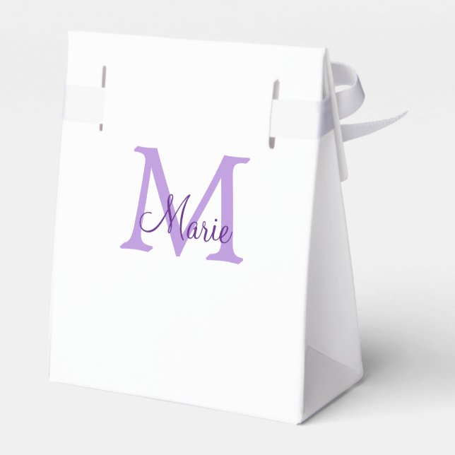 simple minimal add name monogram pink red   throw  favour box (Back Side)