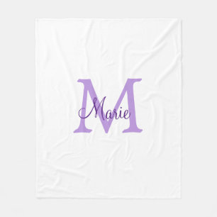 simple minimal add name monogram pink red   throw  fleece blanket