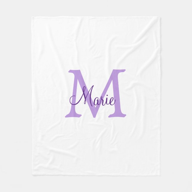 simple minimal add name monogram pink red   throw  fleece blanket (Front)
