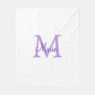 simple minimal add name monogram pink red throw fleece blanket