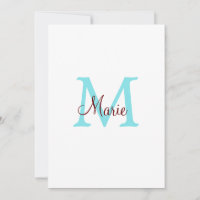 simple minimal add name monogram pink red throw