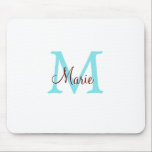 simple minimal add name monogram pink red   throw  mouse pad<br><div class="desc">beautiful design</div>
