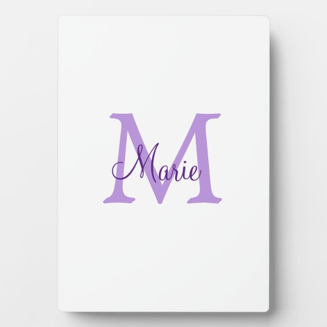 simple minimal add name monogram pink red   throw  plaque (Front)