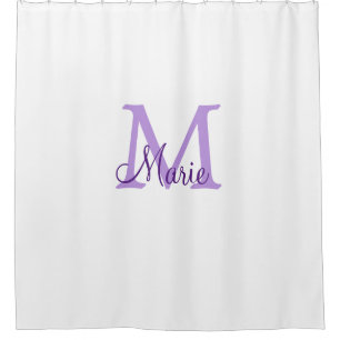 simple minimal add name monogram pink red   throw  shower curtain