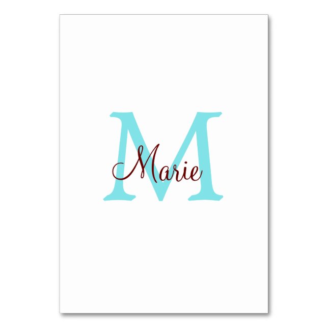 simple minimal add name monogram pink red   throw  table number (Front)