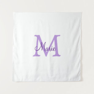 simple minimal add name monogram pink red   throw  tapestry