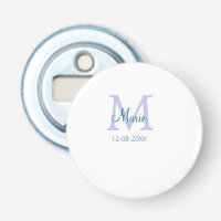 simple minimal add name monogram purple green date