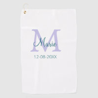 simple minimal add name monogram purple green date