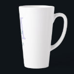 simple minimal add name monogram purple green date latte mug<br><div class="desc">beautiful design</div>