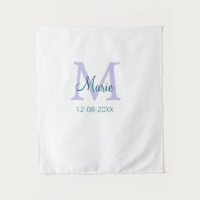 simple minimal add name monogram purple green date
