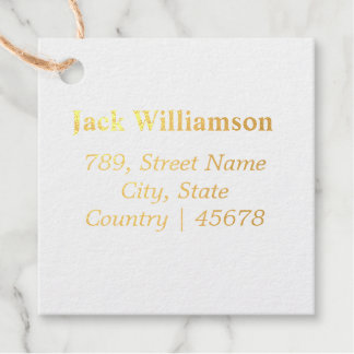 simple minimal add name text address pin custom  favour tags